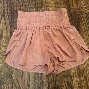 Free People Movement The Way Home Shorts - peach color size medium